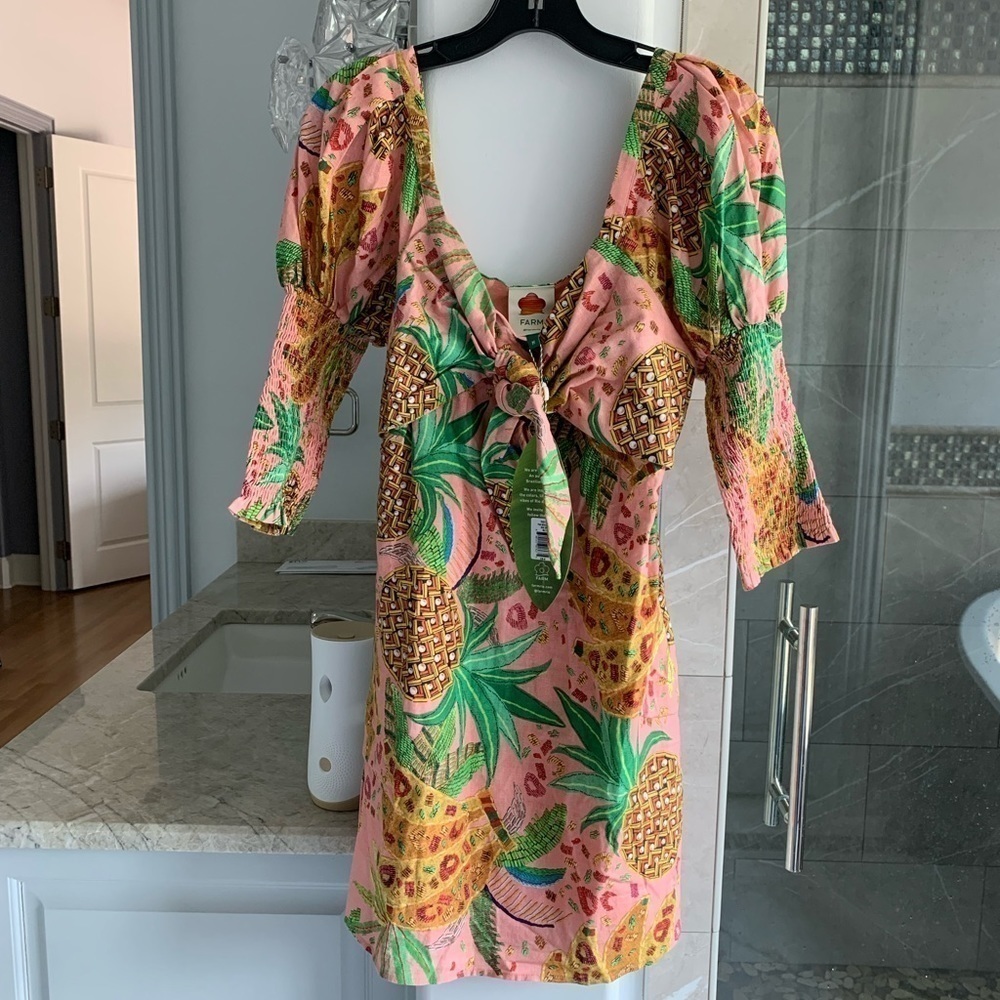 Farm Rio Mixed Fruits Mini Dress - Picture 8 of 15